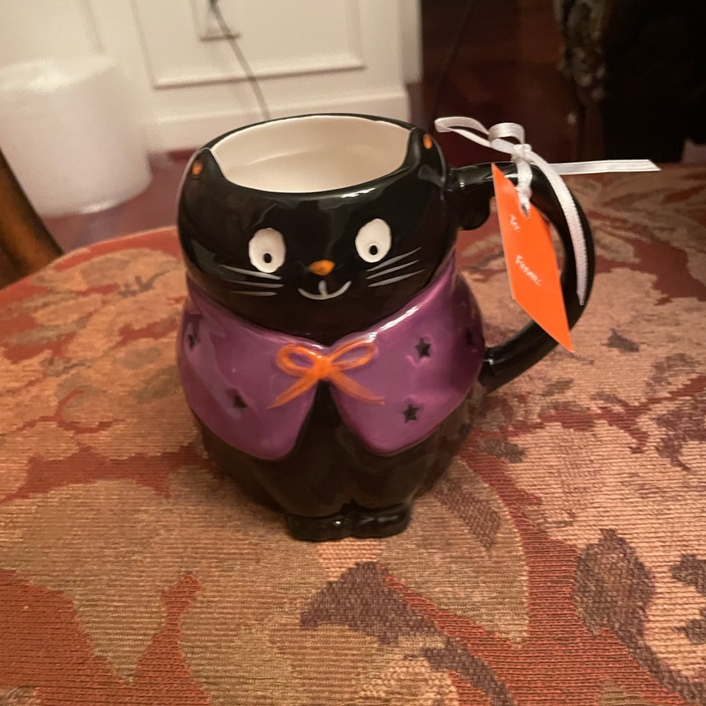 Lang black cat coffee mug
